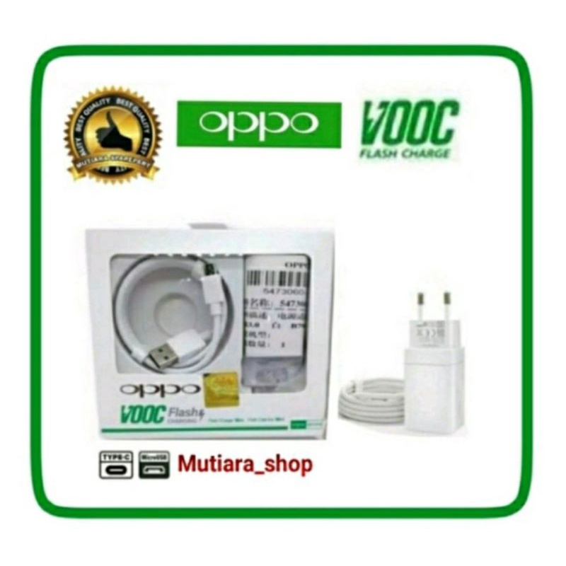 CHARGER OPPO VOOC MICRO USB &amp; TYPE C A3S F9 F3 PLUS F1 PLUS