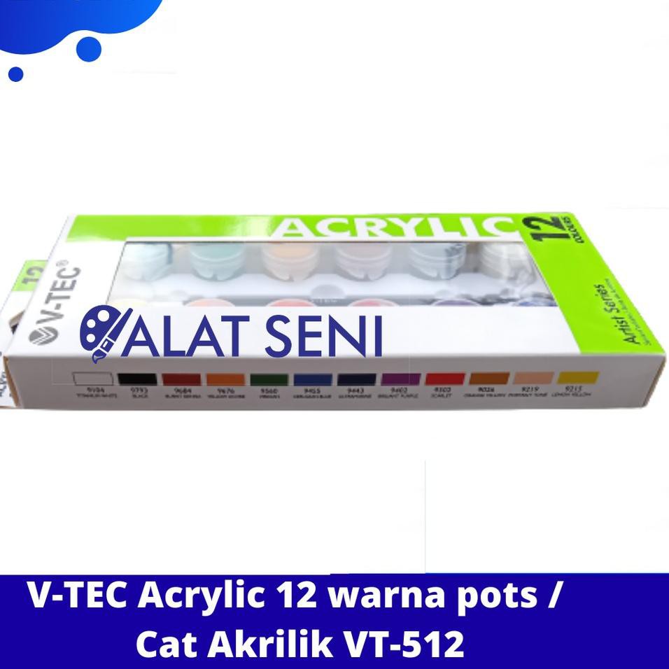 

6h➱ CAT AKRILIK / V-TEC ACRYLIC COLOURS 6 ML / V-TEC CAT AKRILIK 12 WARNA 81➡ Ready )┓