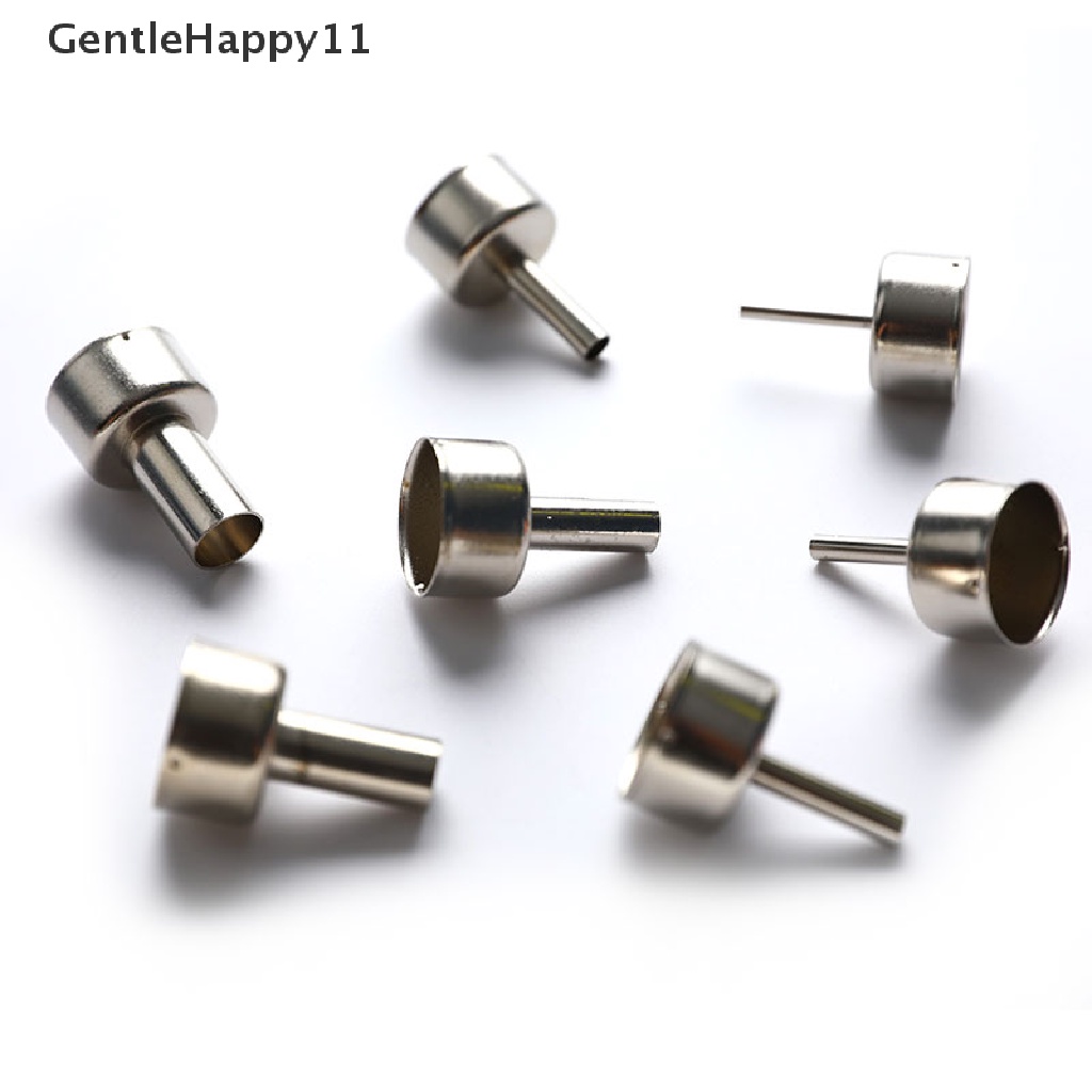 Gentlehappy 7pcs / Set Nozzle Pistol Panas Bahan Stainless Steel Ukuran 3-12mm