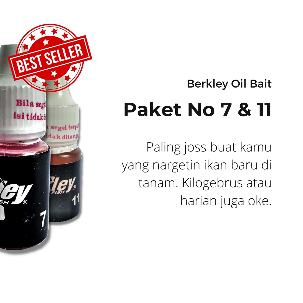 Essen Ikan Mas Berkley Oil Bait Paket No 7 dan 11 - Untuk Mancing Harian, Lomba dan Kilogebrus