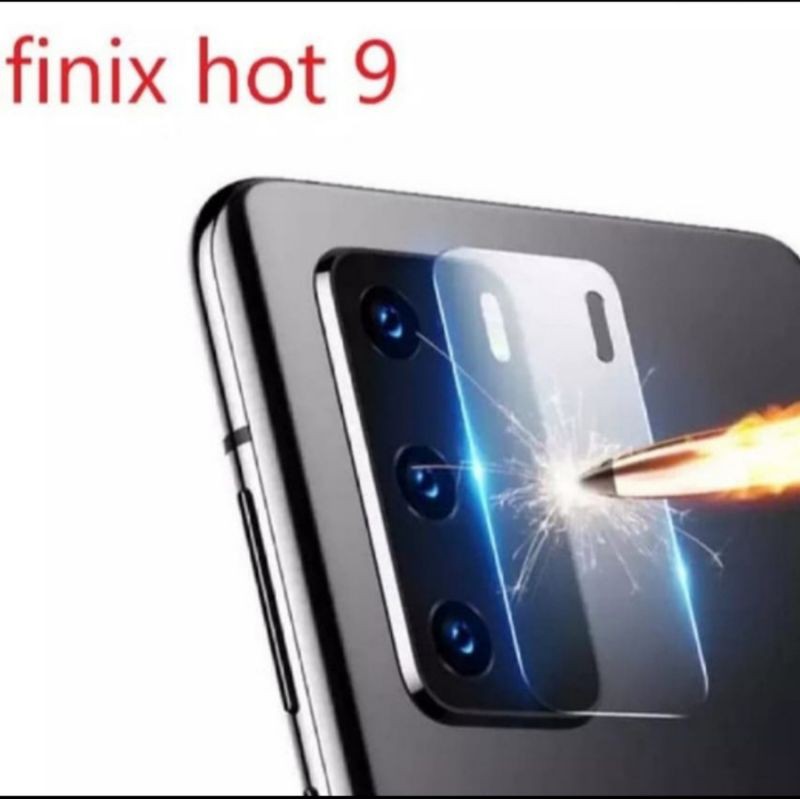 Tempered Glass Infinix Hot 9 New + Tg Camera Lensa 2 in 1