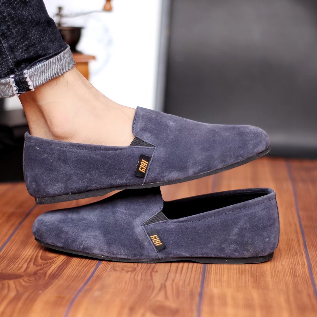 HDS x CORD - Sepatu Slip On Pria Sepatu Casual Pria Sepatu Kulit Syntetic Pria Sepatu Original Sepatu Kasual Santai Kuliah Gaya Keren Kekinian Ori Murah Terlaris