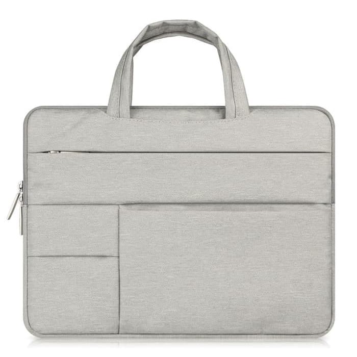 Tas Laptop Softcase Sleece Case Nylon Pocket Handstrap 14 15 inch Abu muda