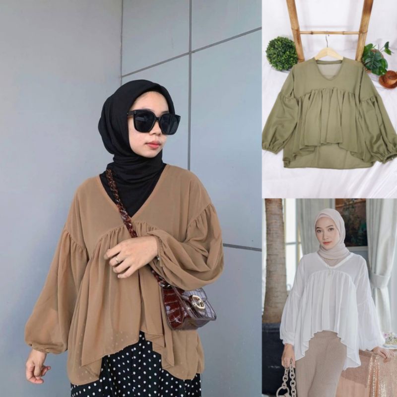 Dealova Blouse Ceruty premium/ Blouse Ceruty Hits Lola Alyna Blouse DEALOVA BLOUSE CERUTY BABYDOL / NAVA BLOUSE