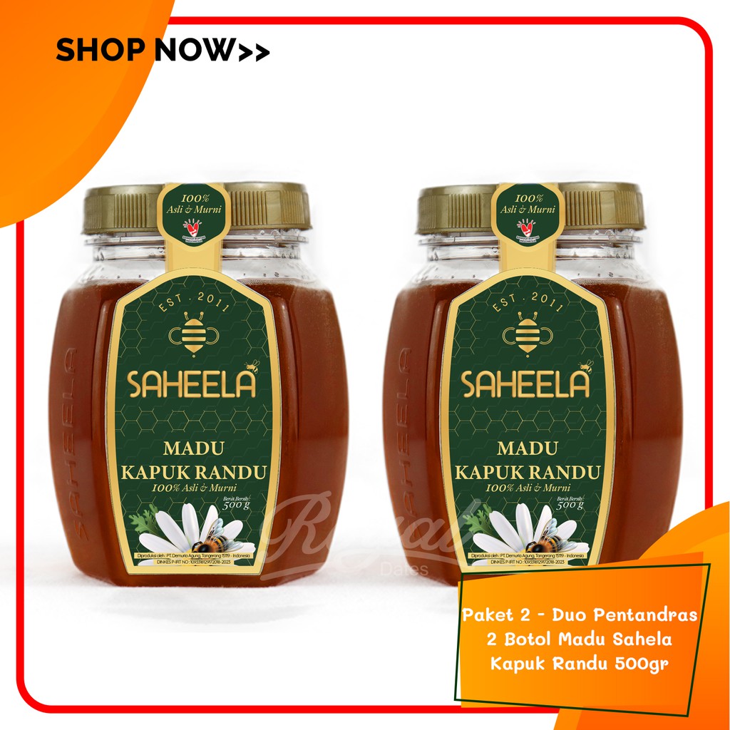 

Madu Saheela 500gr 2 Botol [Paket Tenang] | Madu Murni 100% | Madu Asli UNPROCESSED HONEY