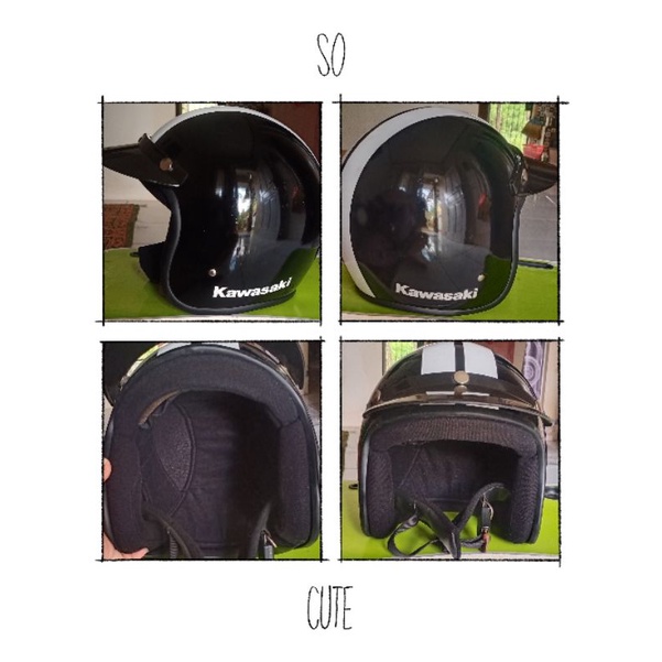 Helm Kawasaki W-175 Retro Original