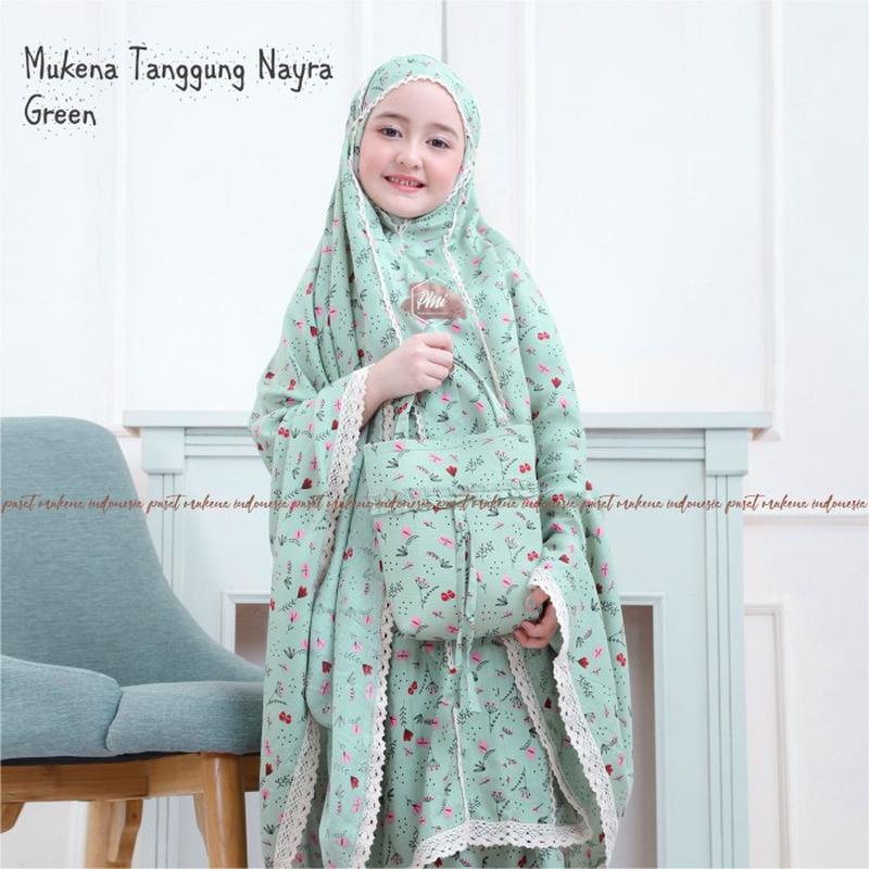 Mukena Anak Perempuan Tanggung Remaja Rayon Bali Renda Motif Bunga Travel Traveling Sd Smp 6 7 8 9 1