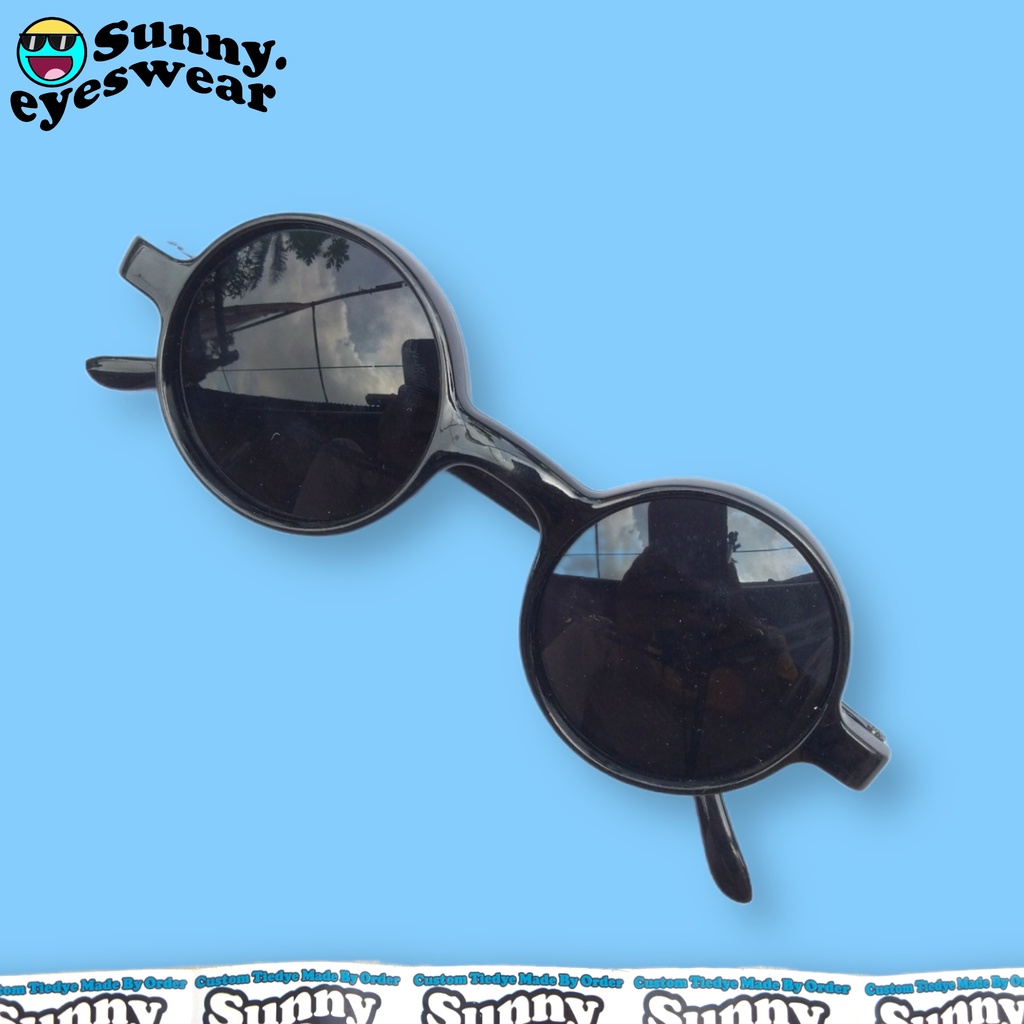 [BAYAR DITEMPAT] Kacamata Hitam Pria Wanita Bulat Kacamata Hitam boboho Kacamata john lennon