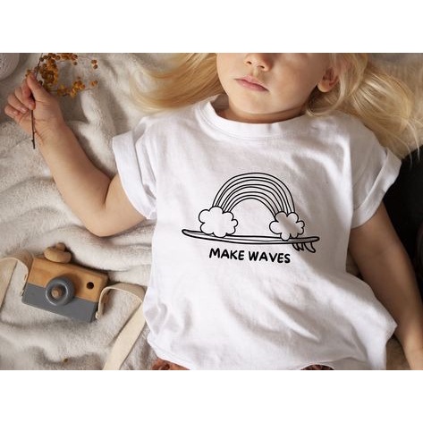 MYSTIQUE.ID-BAJU KAOS MAKE WAVES T-SHIRT LUCU DAN AESTHETIC