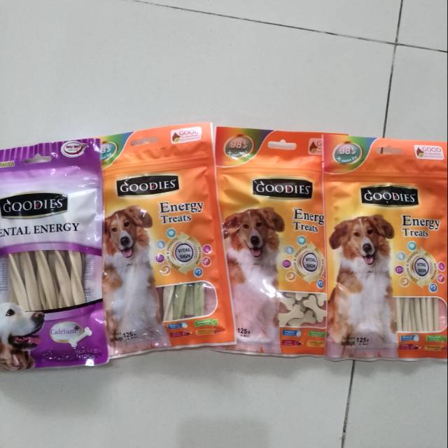 snack dog goodies all variant  dental 125grm