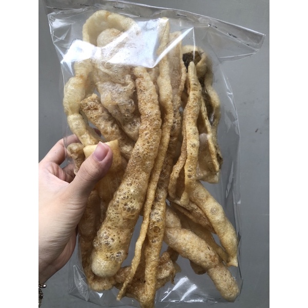 

Kerupuk kulit sapi original / bumbu bawang putih / pedas dan kerupuk kulit sapi bantal