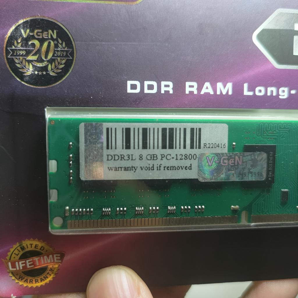 Dimm RAM Vgen V-gen Platinum 8GB DDR3L 12800 Resmi