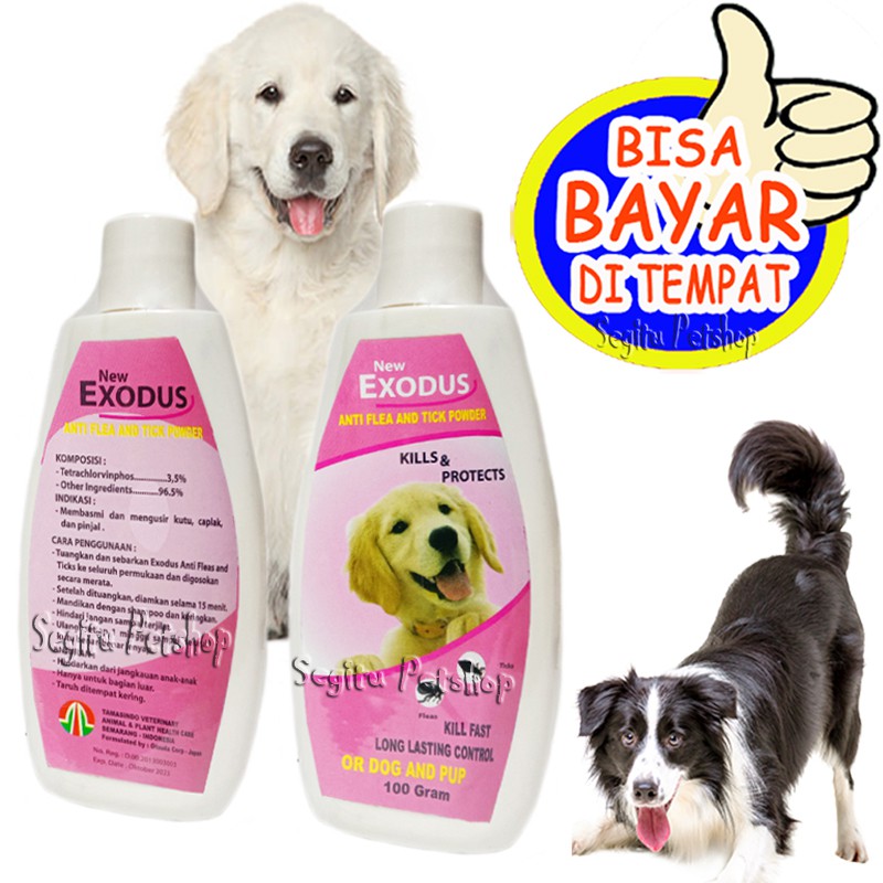 BEDAK KUTU ANJING ANTI GATAL PARASIT TICK AND FLEA EXODUS DOG