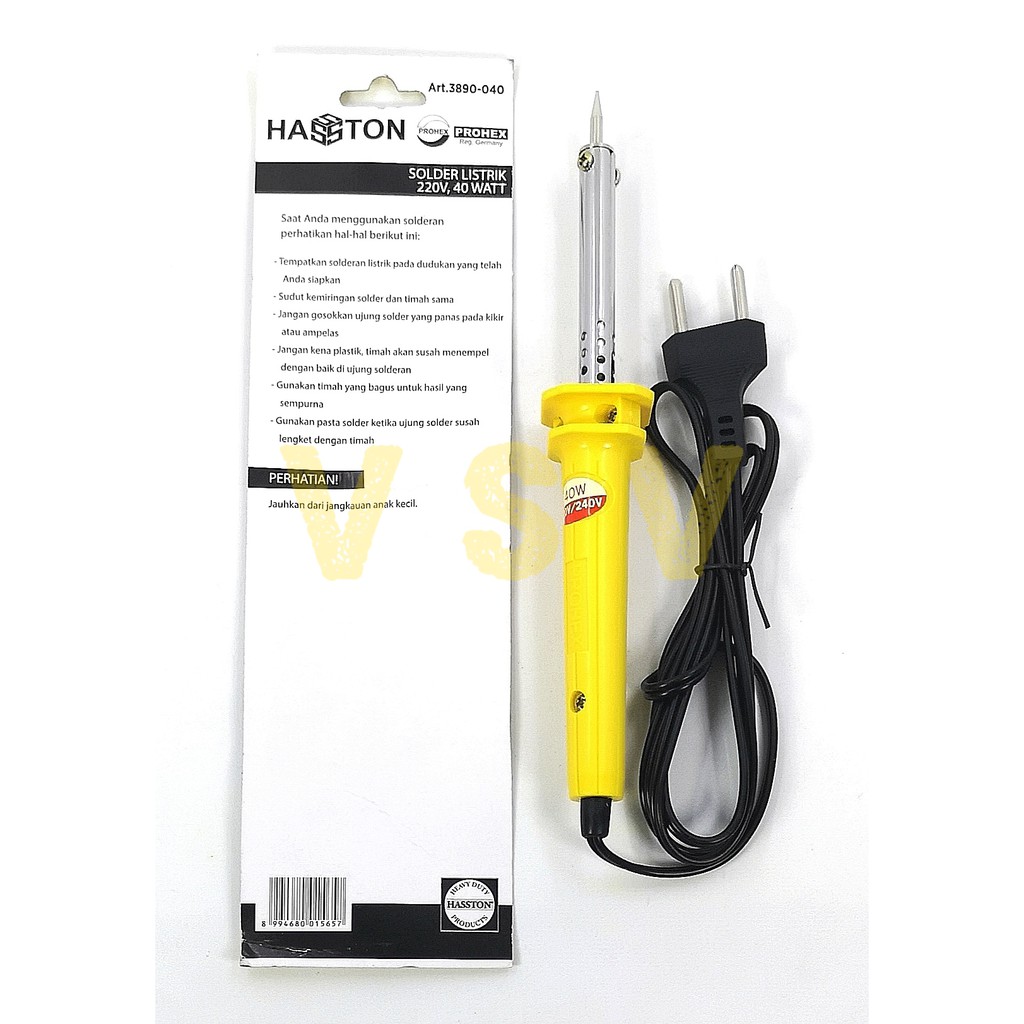 Hasston Solder 40 watt / Soldering iron 40w / alat solder