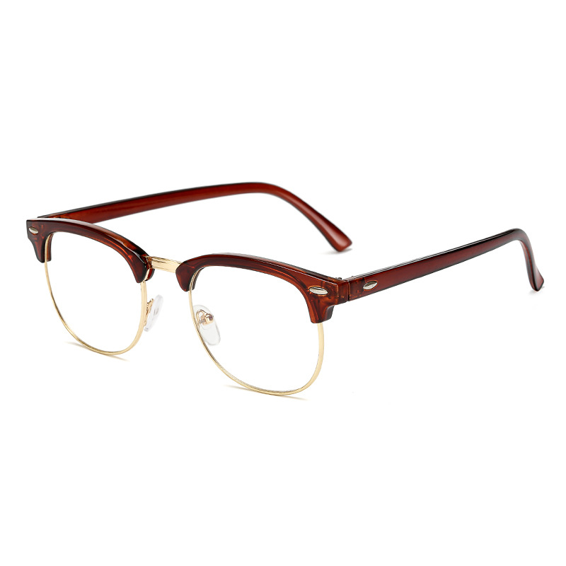 (YUZHU) TERSEDIA &amp; COD Half Frame Kacamata Anti Radiasi Pria Classical Anti Biru Light Kacamata Gaya Eyeglasses