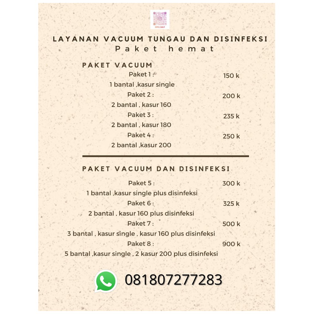 Vacuum Tungau Paket 1