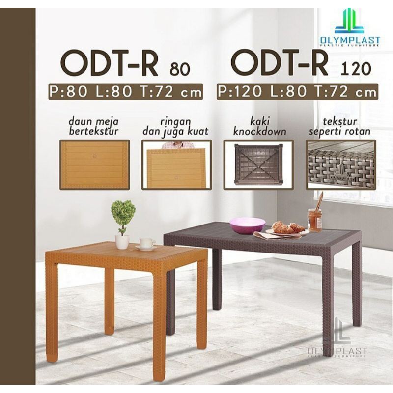 meja makan plastik