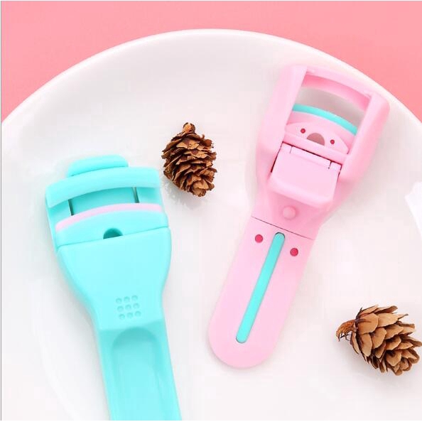 Penjepit Bulu Mata Mini Portable Bahan Plastik Silikon
