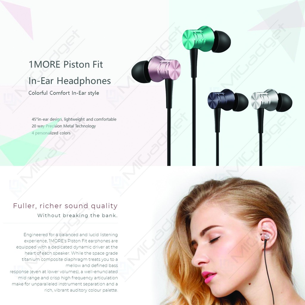 1More Piston Fit In-Ear Earphone Headset E1009 - Piston Basic