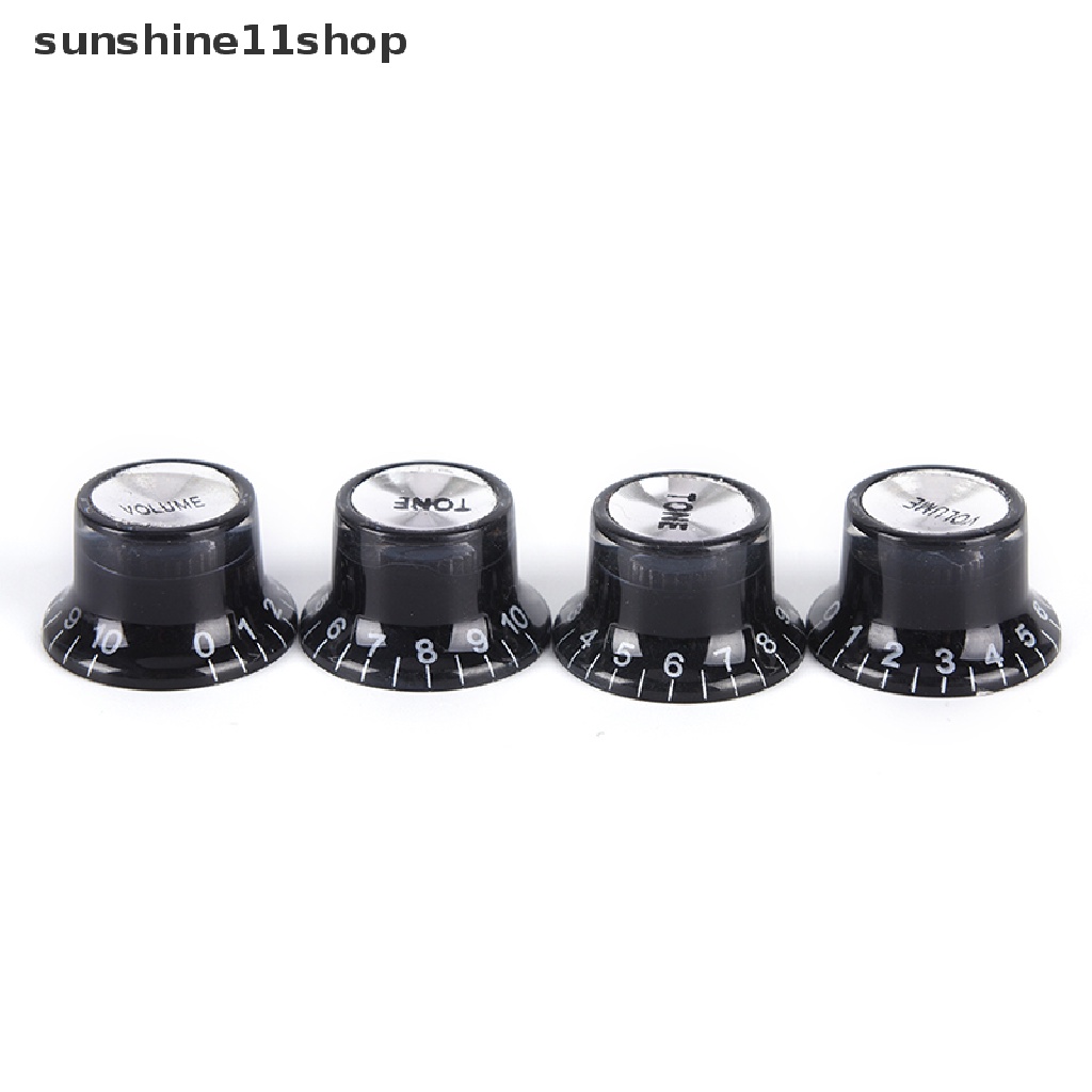 Sho 1 Set / 2 Tone 2 VOLUME Control Knobs Warna Silver Untuk Gitar