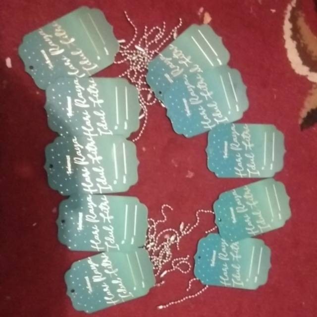 Hangtag / Kartu Ucapan Lebaran Idul Fitri Warna Mint