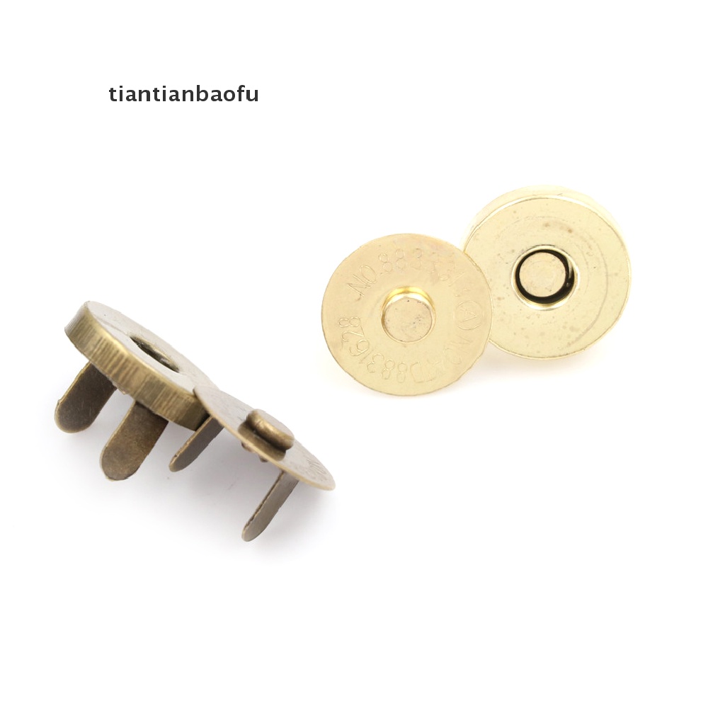 [tiantianbaofu] New 10 Sets/lot 14mm Bag Purse Clasps Sewing Buttons Magnetic Metal Snaps Fasteners Boutique