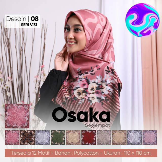 KERUDUNG SEGIEMPAT MOTIF CANTIK DAN SIMPEL