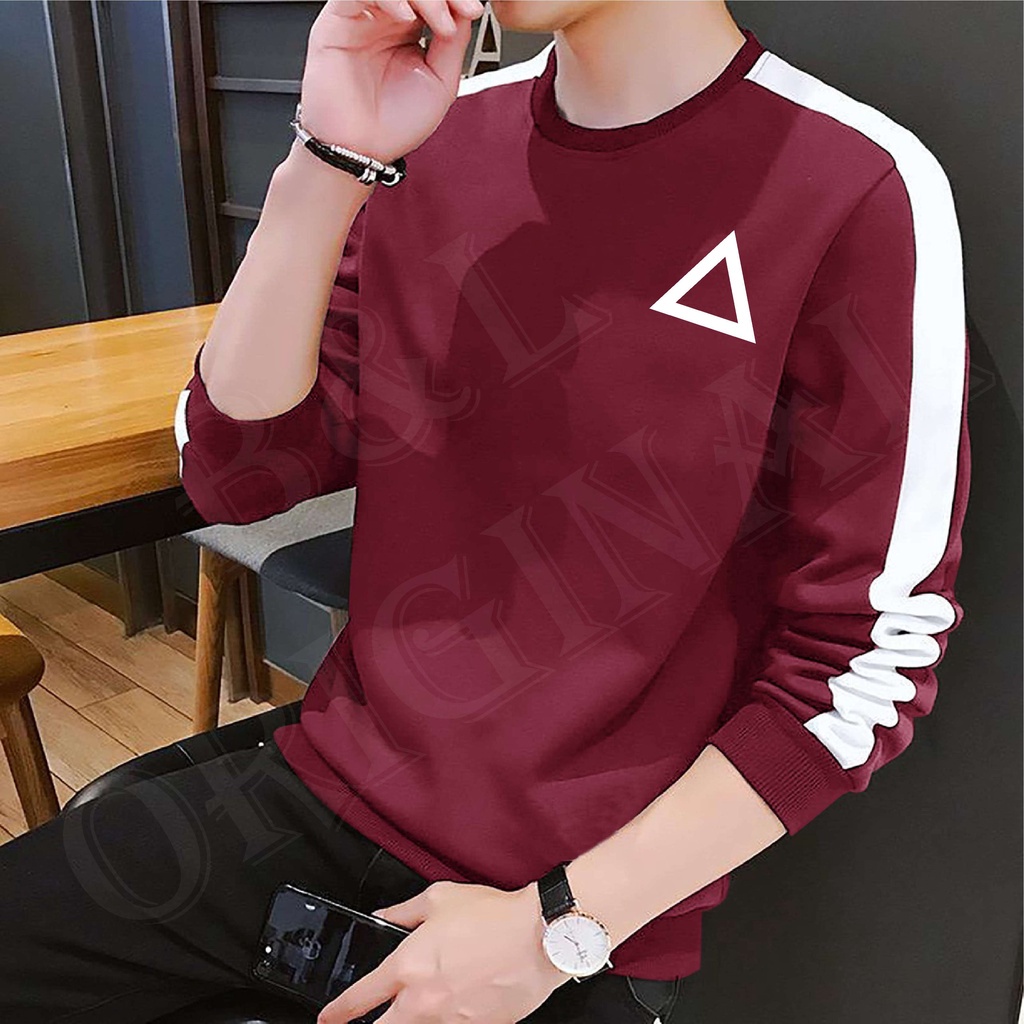 BS/BAJU T-SHIRT SQUIDGAME TRIANGLE/ATASAN UNISEX LENGAN PANJANG/GOOD QUALITY