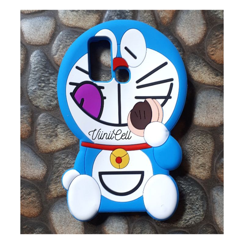 Softcase Vivo Y30 Y50 / y30 y50 Cover 3D Silikon karakter Kucing Doraemon soft casing