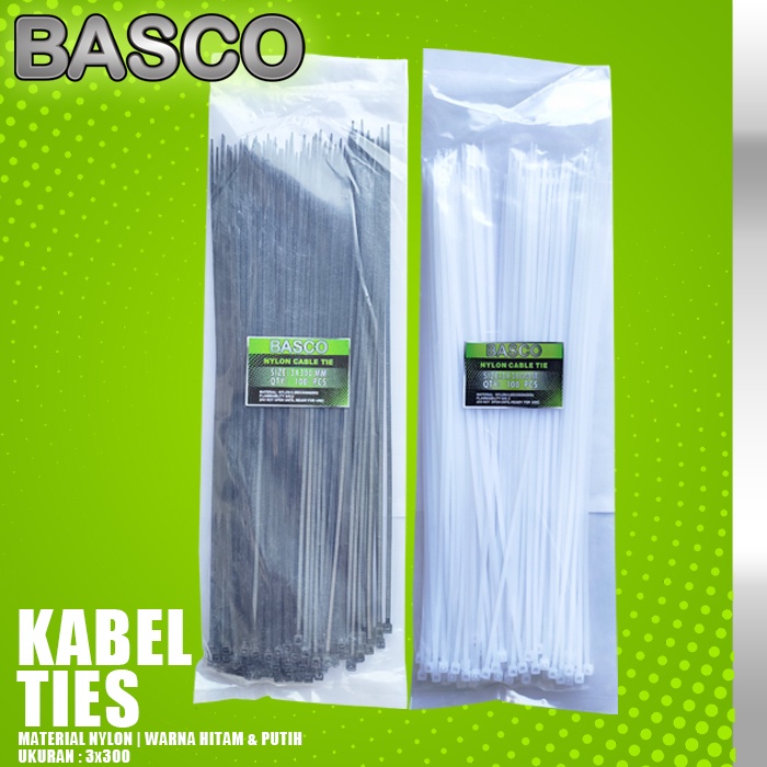 

KABEL TIES 30 CM (3 X 300 MM)-BASCO