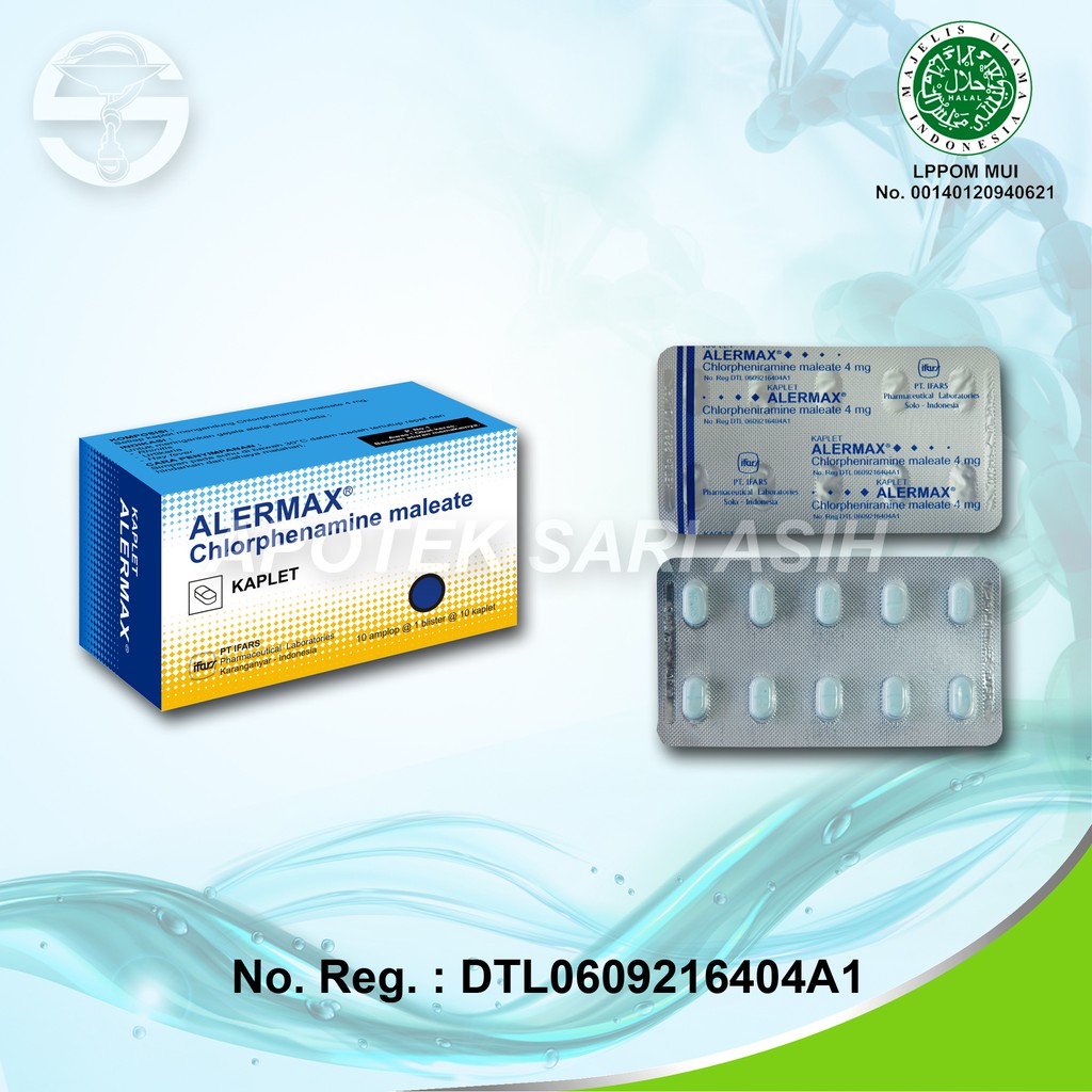 Jual Alermax Kaplet Ifars Strip Isi 10 Kaplet Chlorpheniramine Maleate