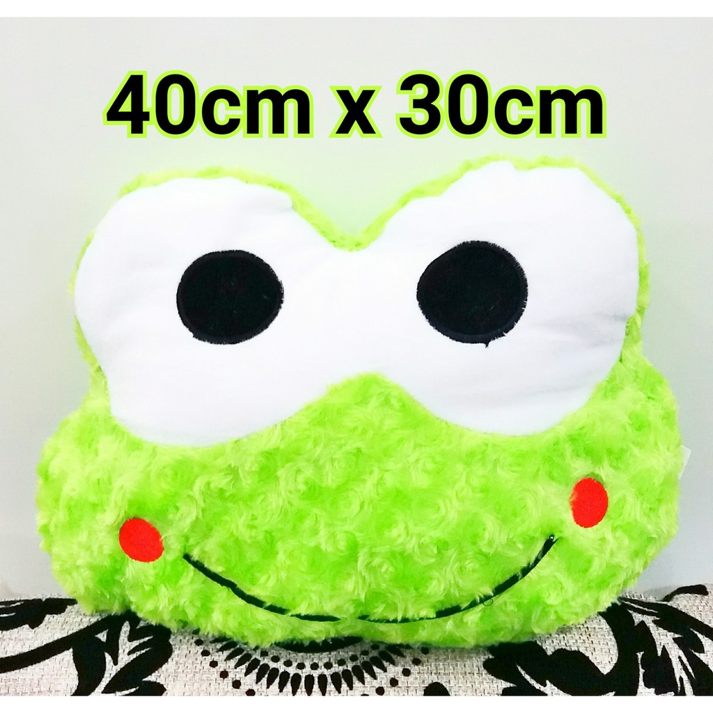 boneka bantal kepala karakter rasfur keroppi kepala