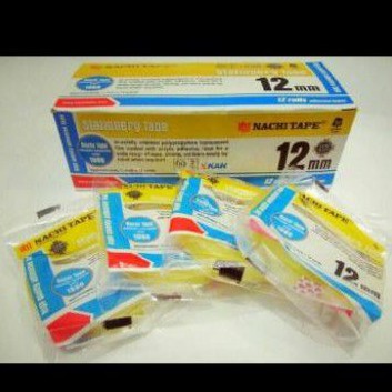 

Isolasi Bening Nachi Tape dus 12 mm x 72 yard (1/2" x 72 yard)