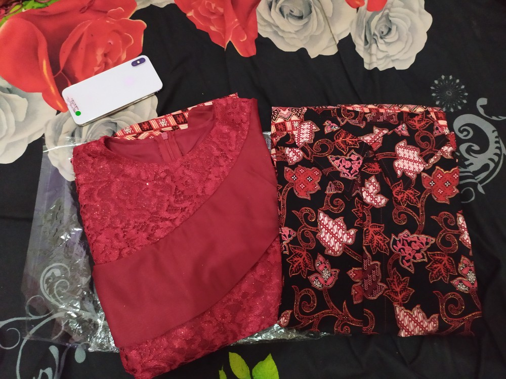 Harga Sepasang - Couple Muslim / Baju Batik Couple Murah / Gamis Batik Couple / Maxi Gamis Kondangan