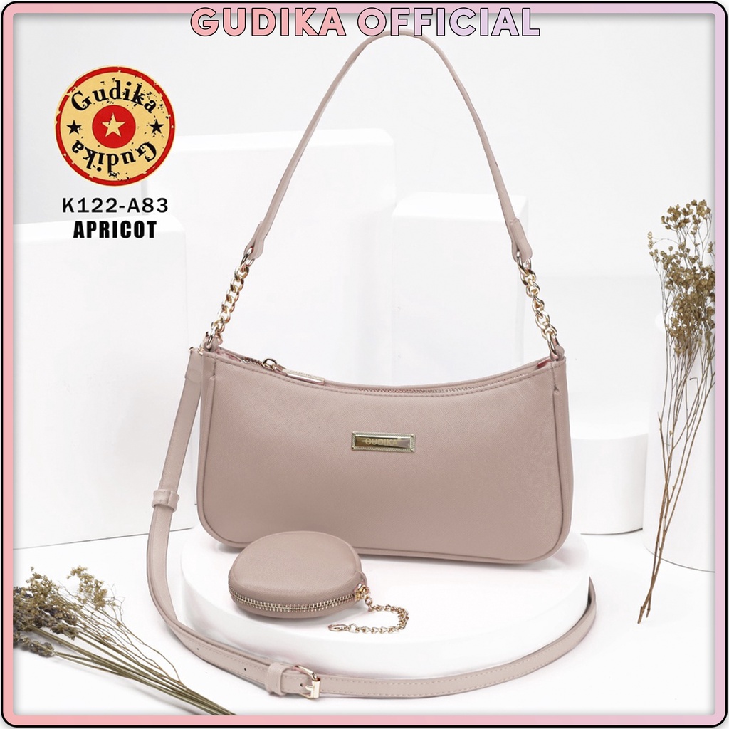 BIG PROMO  - Tas Wanita Kulit Original Bonus Dompet Bulat GUDIKA K122-A83 - Tas Selempang Wanita - Handbag Wanita - Shoulder bag Wanita