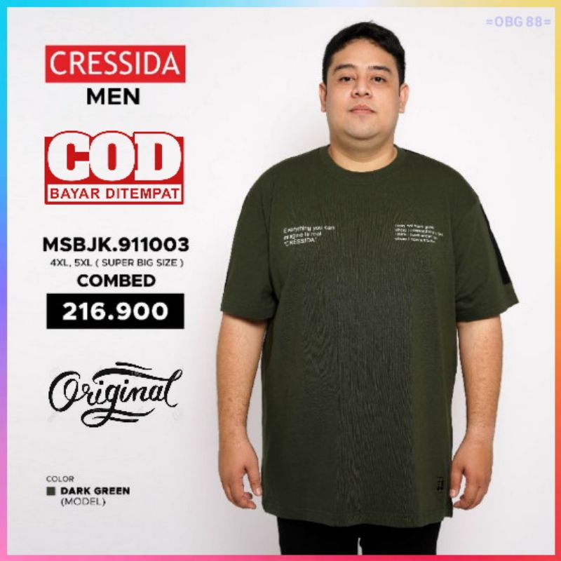 Cressida original Kaos 4XL Kaos 5XL Kaos big size pria Cresida Kaos jumbo pria Cressida MSBJK.911003