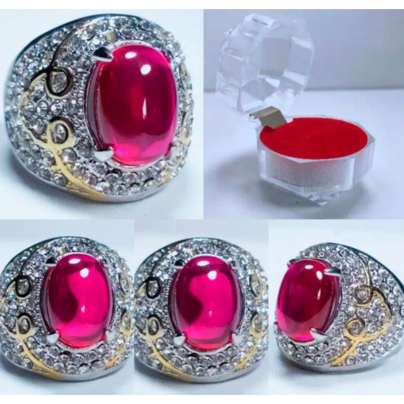 Batu Permata Merah Rose Siam Bangkok Kristal
