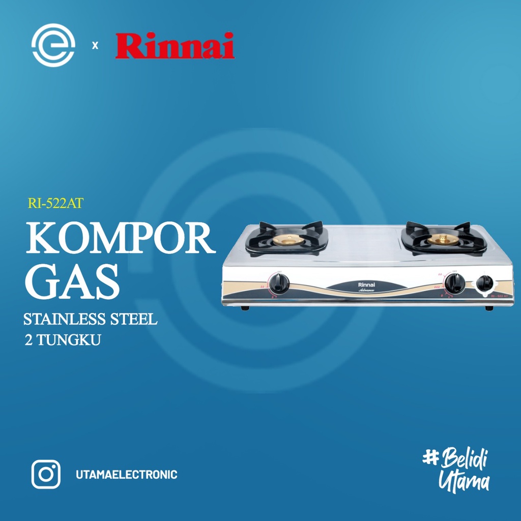 RINNAI Kompor Gas 2 Tungku RI-522AT