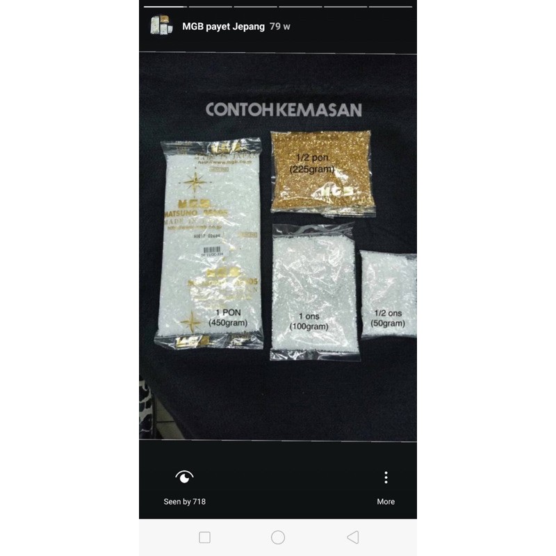 50 gram payet jepang MGB kode 689