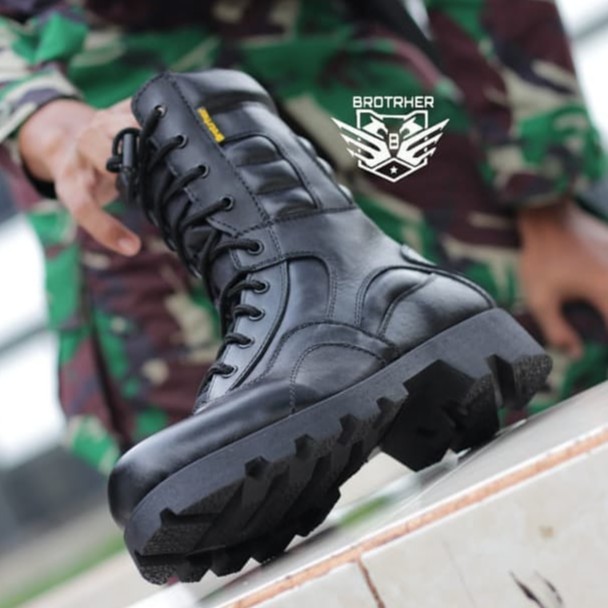 Sepatu Pdl Lgr Radial BROTRHER Kulit Asli Sepatu PDL Tni Polri Security Satpam Sepatu Boots Pria