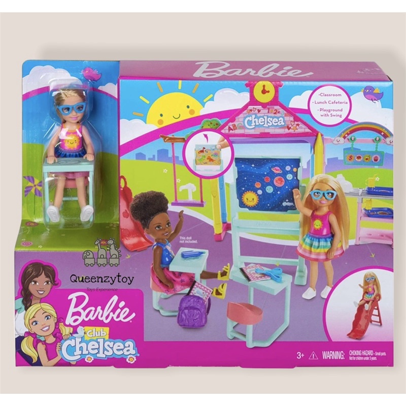 Barbie Club Chelsea Doll and School Playset, 6-inch Blonde, with Accessories  MAINAN BONEKA BARBIE M