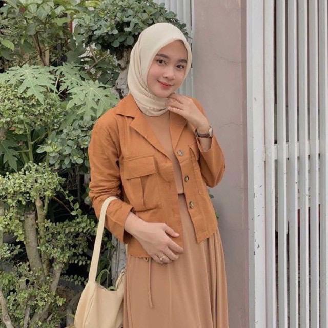 Tq88indonesia Fashion Baju Kemeja  Wanita Lengan Panjang Terbaru / Kem Talmy Outer/ Hem Polos Katun Cewek / Ootd