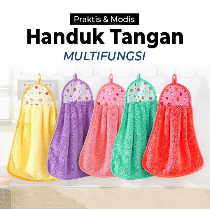 COD - Smoothlyshop89 - Lap Tangan Kain Handuk Pembersih Meja Piring Dapur Serbet Microfiber Gantung Murah Berkualitas - H25