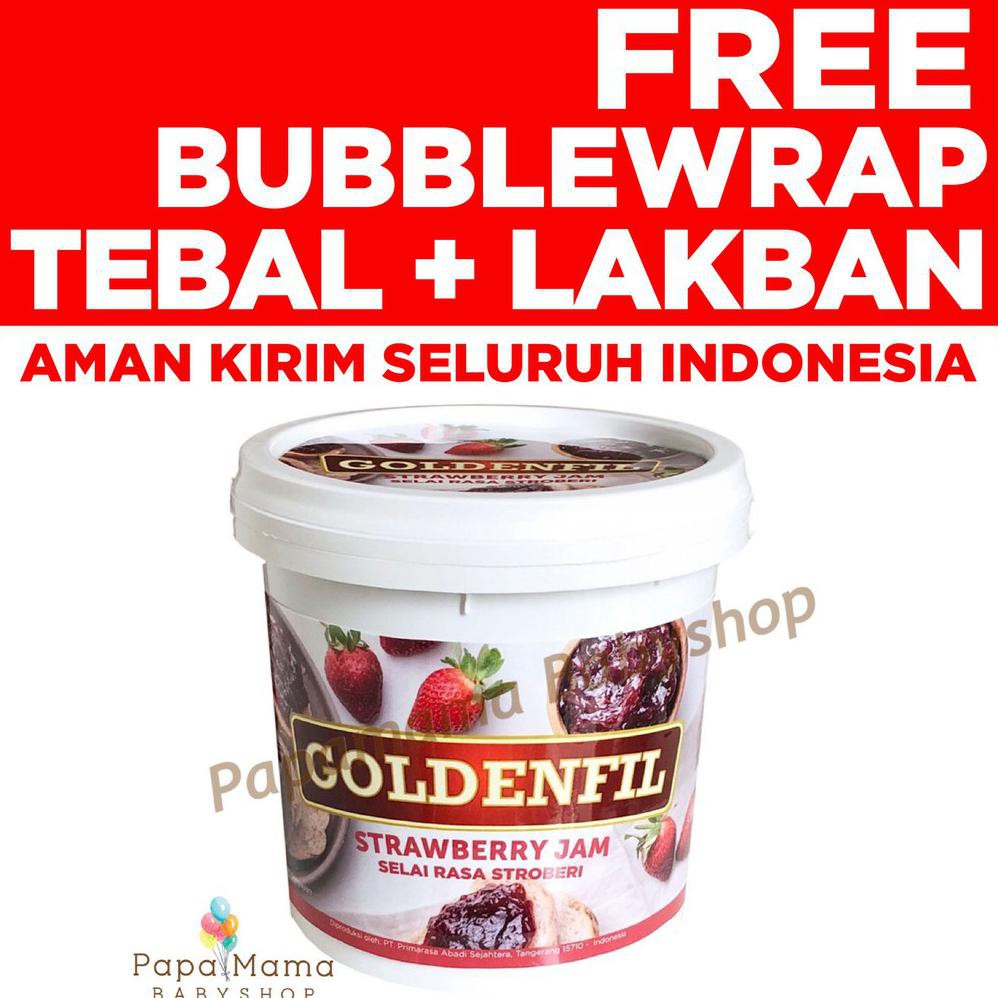 BISA COD Goldenfil Strawberry dan Goldenfil Blueberry Jam 1KG Fresh Real Fruit Segar Smoothies ALL