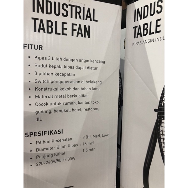 KRISBOW INDUSTRIAL TABLE FAN 16INC 80W/KIPAS ANGIN MEJA INDUSTRIAL 16 INC 80WATT