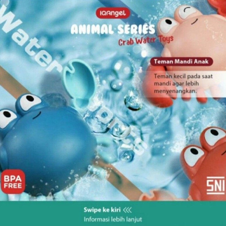 IQ ANGEL Crab Water Toy Mainan Mandi Anak Baby Toys SNI Toy Animal