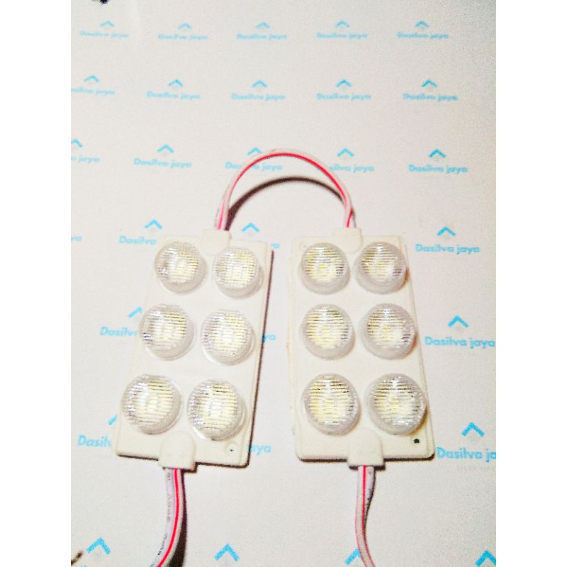 LAMPU LED 6 MATA KOTAK 24 VOLT PUTIH ECER