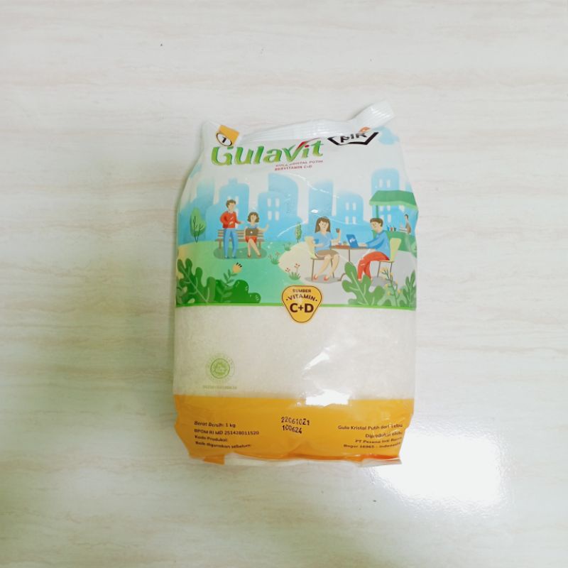 Jual Gulavit Gula Kristal Pasir Putih 1kg Dengan Vitamin C Dan D Shopee Indonesia 8716