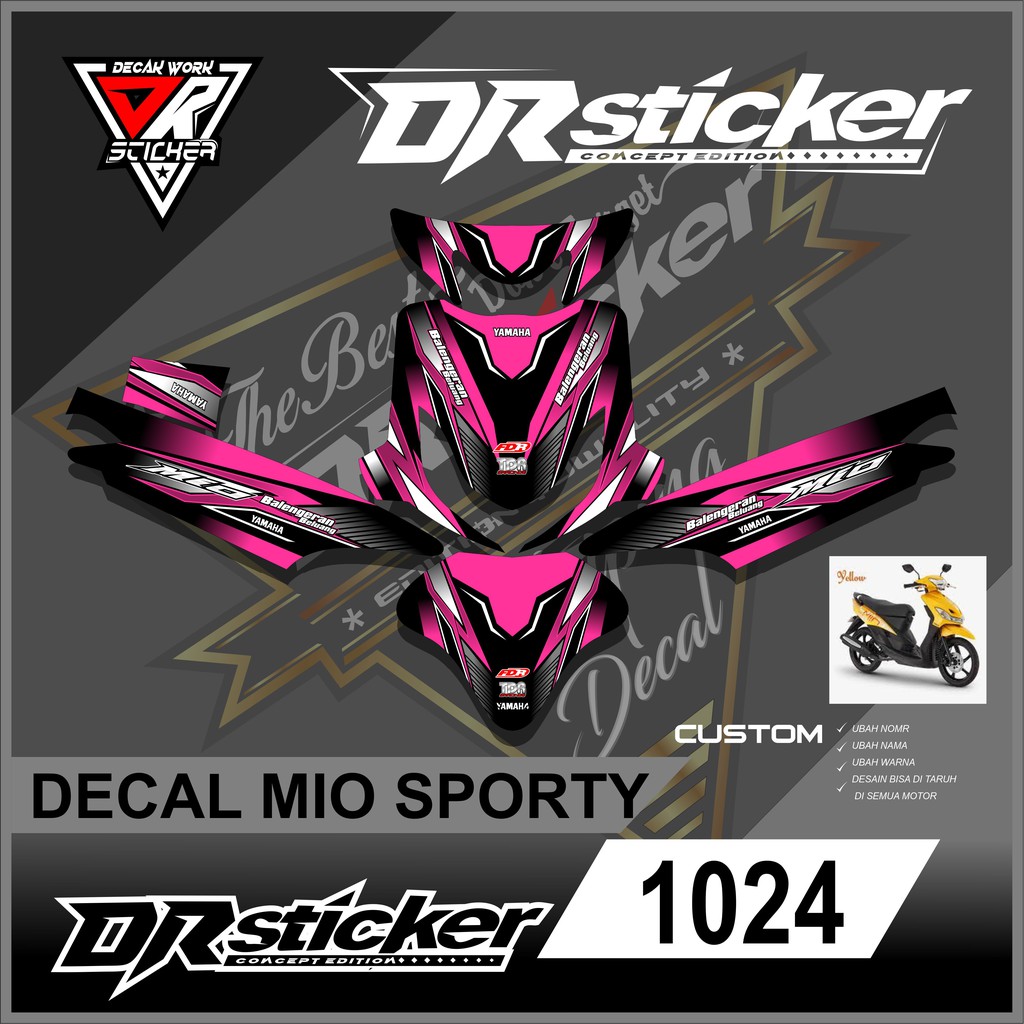 1024 Decal Mio Sporty full Body - Decal Yamaha Mio Sporty Desain Racing