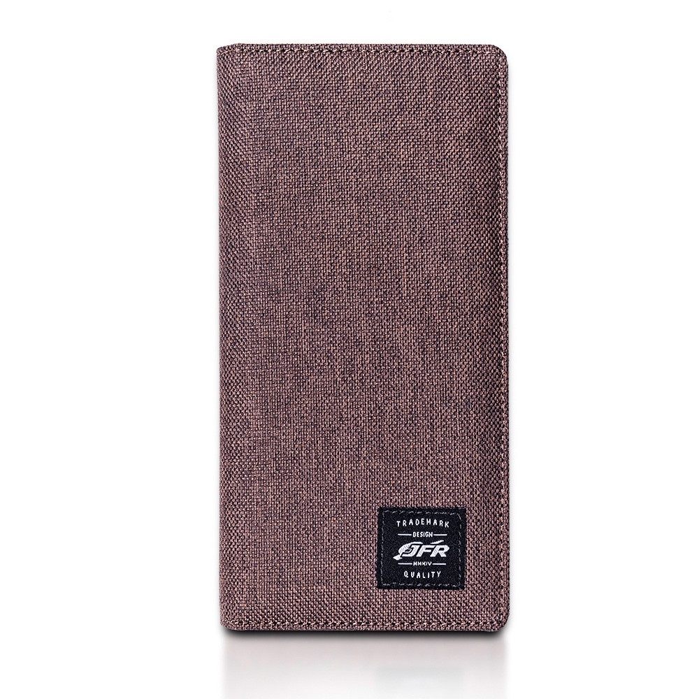 JFR Fashion Dompet Pria Bahan Kulit Canvas JP12-BROWN